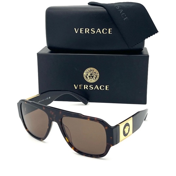 Versace VE4436U 108/73  Havana  / Dark Brown  57mm Sunglasses - Picture 3 of 6